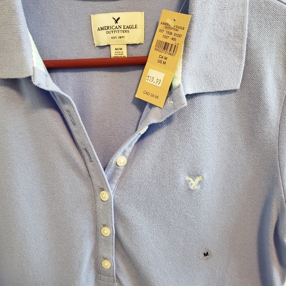 Baby Blue American Eagle Polo - Picture 2 of 2